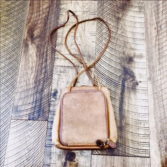 VINTAGE leather small bucket zipper saddle bag - Picture 5 of 6